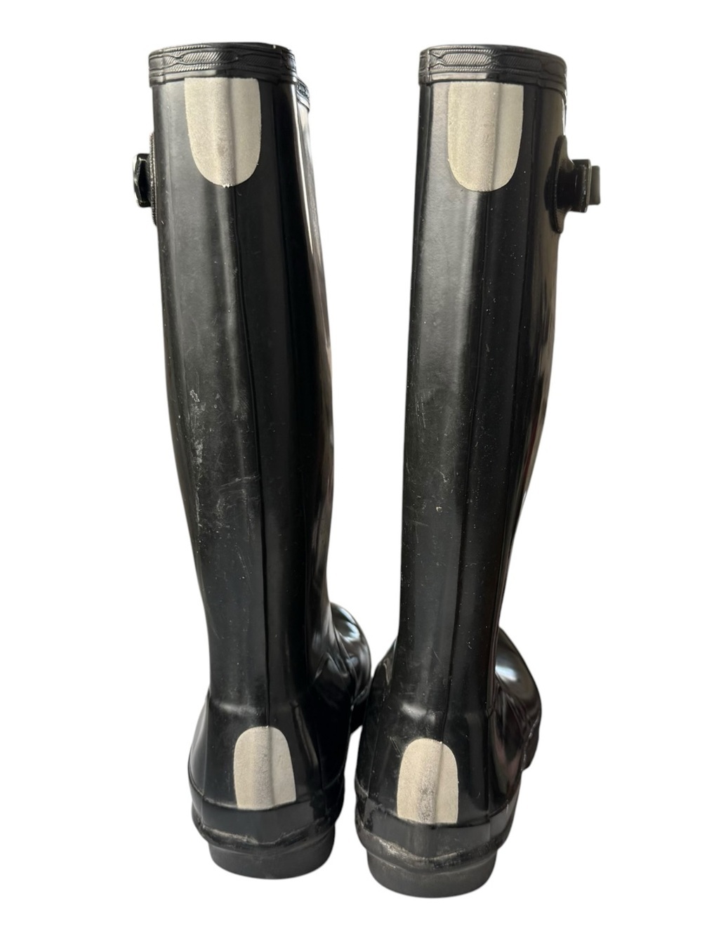 Hunter Kids Original Gloss Tall Rain Boots Big Kids 4 M / 5 F Black Waterproof - Picture 10 of 16